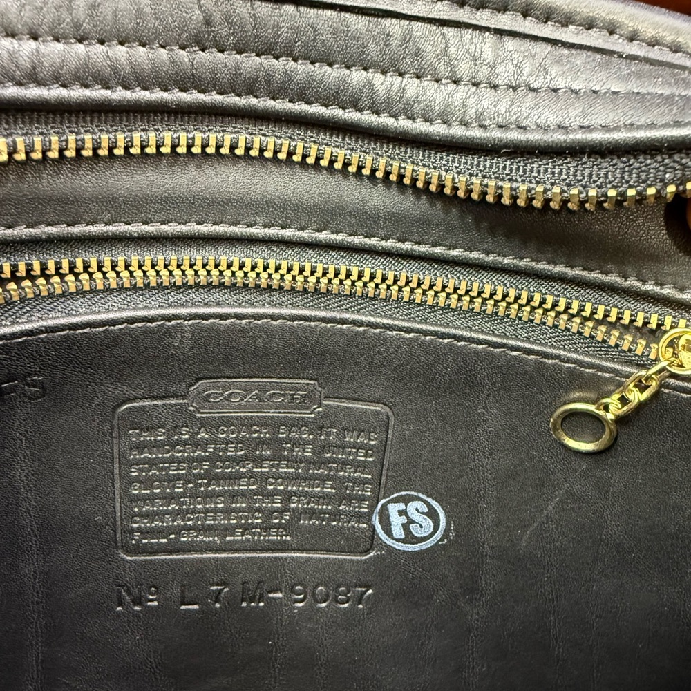 COACH METROPOLIS VINTAGE 9087 ZIP UP CROSSBODY SHOULDER BAG BLACK LEATHER - Picture 10 of 10